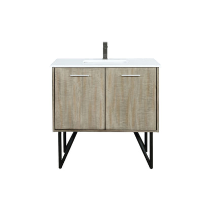 Lexora Lancy 36 in. Rustic Acacia Single Sink Bath Vanity