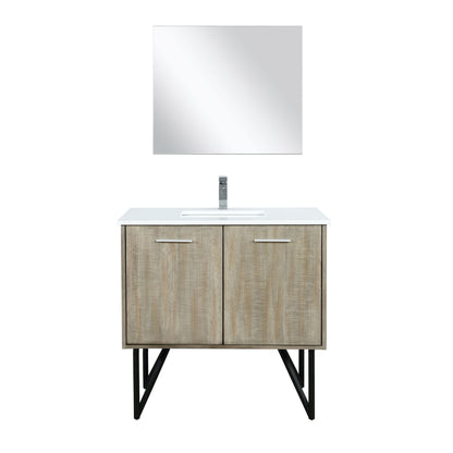 Lexora Lancy 36 in. Rustic Acacia Single Sink Bath Vanity