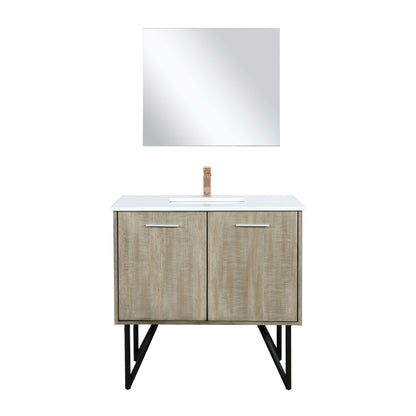 Lexora Lancy 36 in. Rustic Acacia Single Sink Bath Vanity