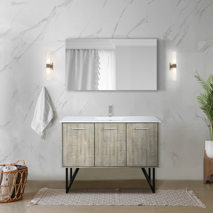 Lexora Lancy 48 in. Rustic Acacia Single Sink Bath Vanity