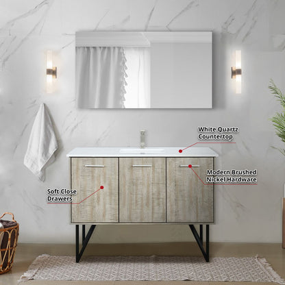Lexora Lancy 48 in. Rustic Acacia Single Sink Bath Vanity