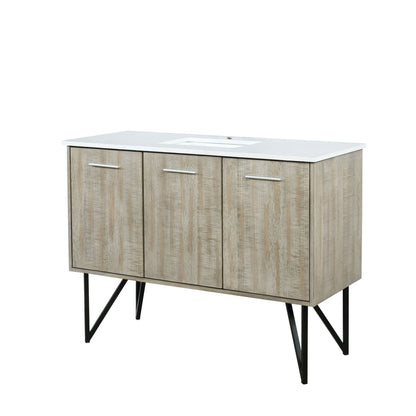 Lexora Lancy 48 in. Rustic Acacia Single Sink Bath Vanity