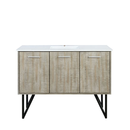 Lexora Lancy 48 in. Rustic Acacia Single Sink Bath Vanity