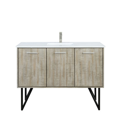 Lexora Lancy 48 in. Rustic Acacia Single Sink Bath Vanity