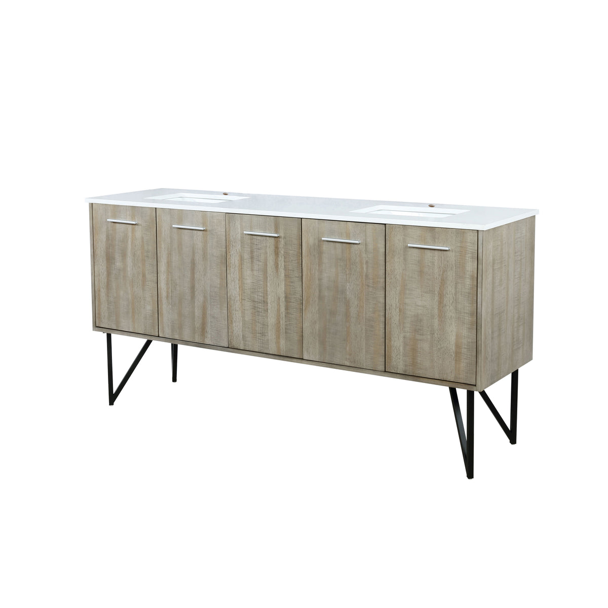 Lexora Lancy 72 in. Rustic Acacia Double Sink Bath Vanity