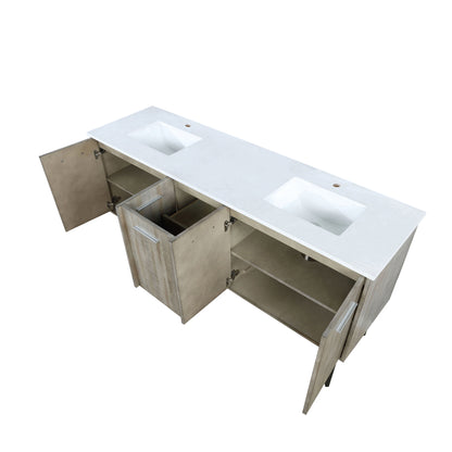 Lexora Lancy 72 in. Rustic Acacia Double Sink Bath Vanity
