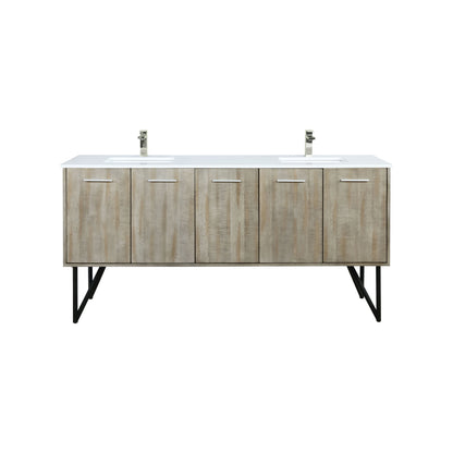 Lexora Lancy 72 in. Rustic Acacia Double Sink Bath Vanity