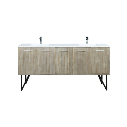 Lexora Lancy 72 in. Rustic Acacia Double Sink Bath Vanity