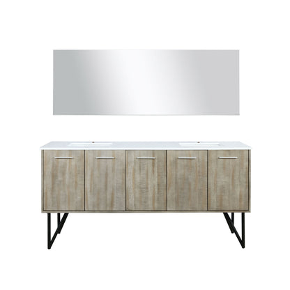 Lexora Lancy 72 in. Rustic Acacia Double Sink Bath Vanity