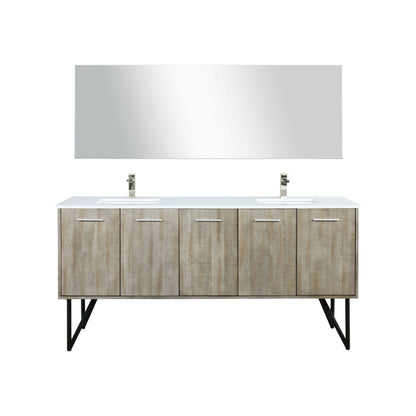Lexora Lancy 72 in. Rustic Acacia Double Sink Bath Vanity