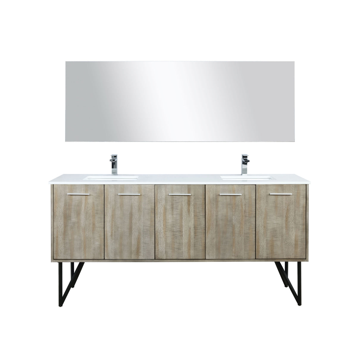 Lexora Lancy 72 in. Rustic Acacia Double Sink Bath Vanity