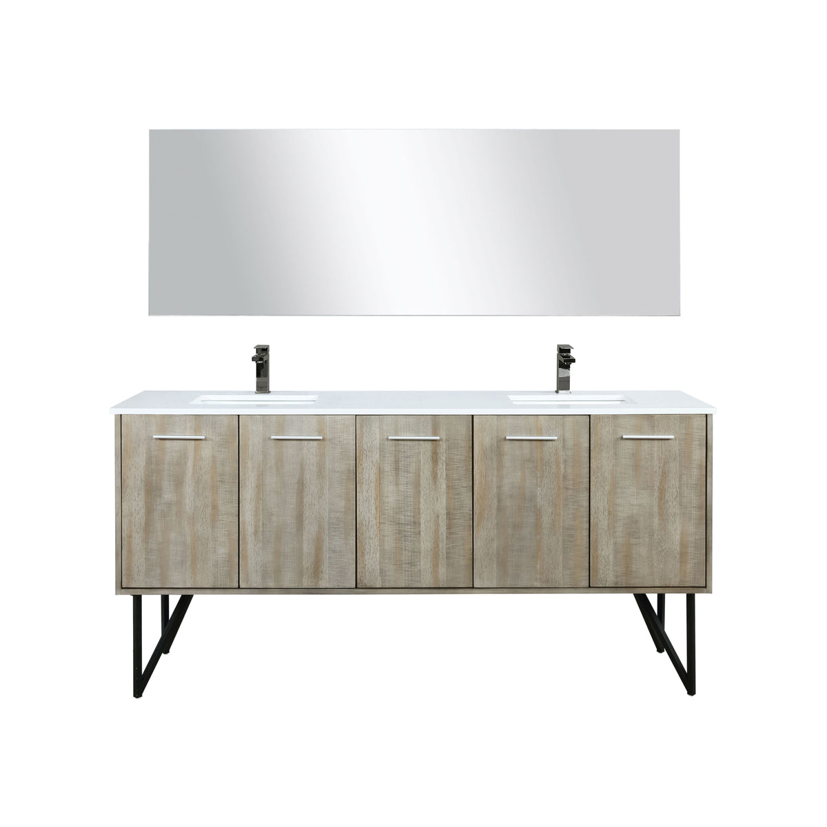 Lexora Lancy 72 in. Rustic Acacia Double Sink Bath Vanity