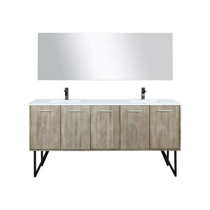 Lexora Lancy 72 in. Rustic Acacia Double Sink Bath Vanity