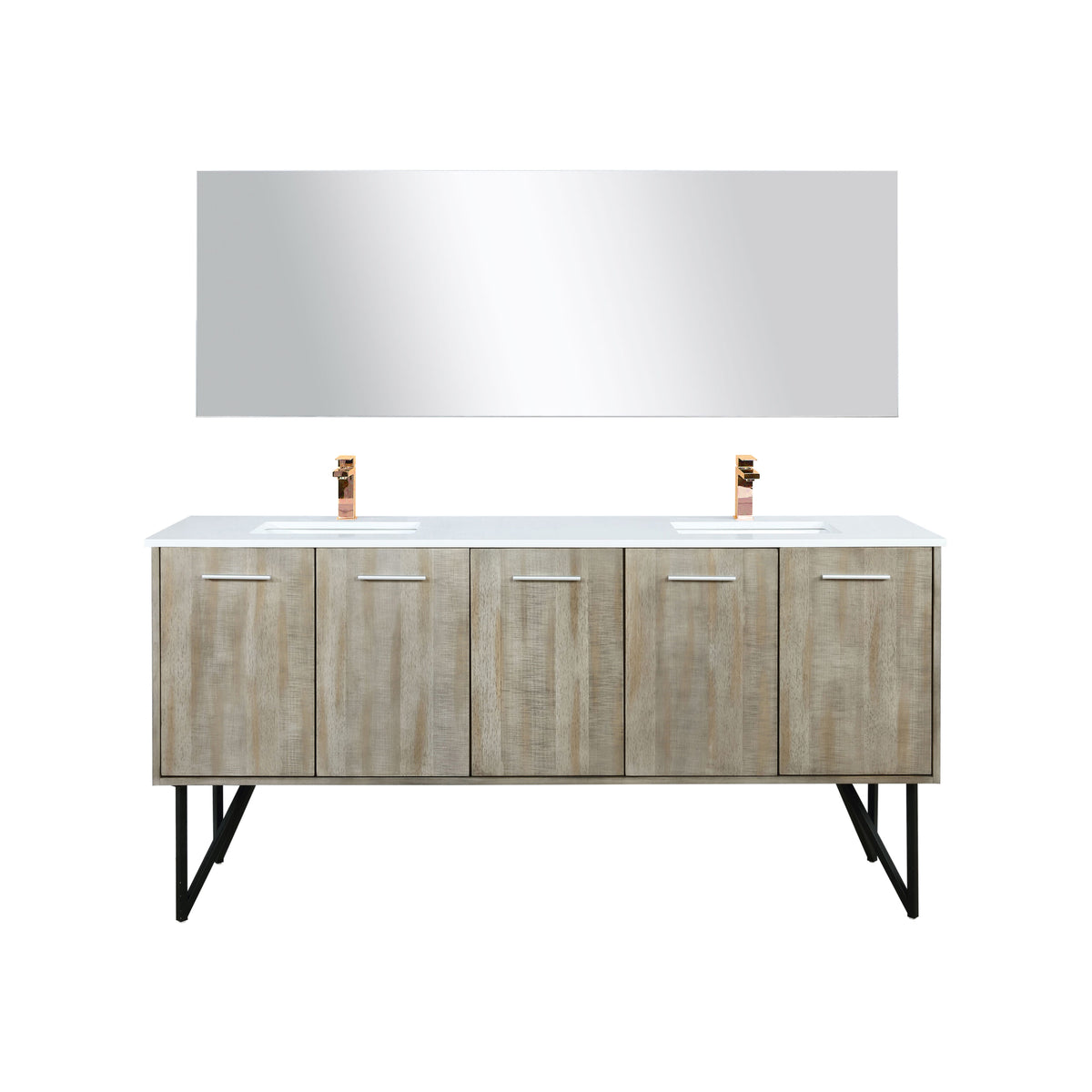Lexora Lancy 72 in. Rustic Acacia Double Sink Bath Vanity
