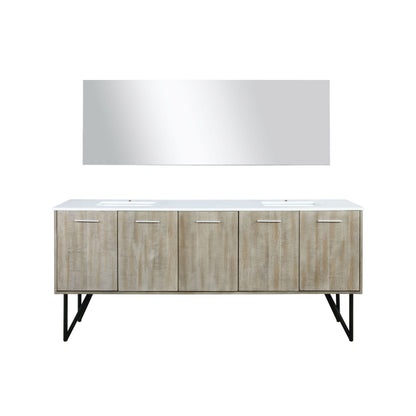 Lexora Lancy 80 in. Rustic Acacia Double Sink Bath Vanity