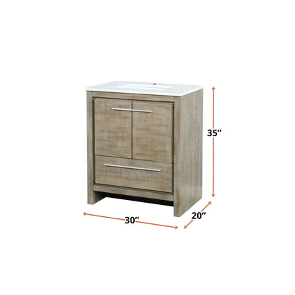 Lexora Lafarre 30 in. Rustic Acacia Single Sink Bath Vanity