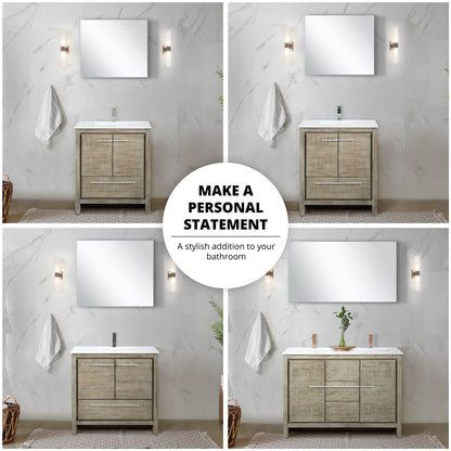 Lexora Lafarre 36 in. Rustic Acacia Single Sink Bath Vanity
