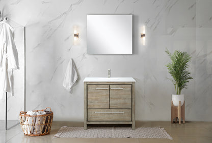 Lexora Lafarre 36 in. Rustic Acacia Single Sink Bath Vanity