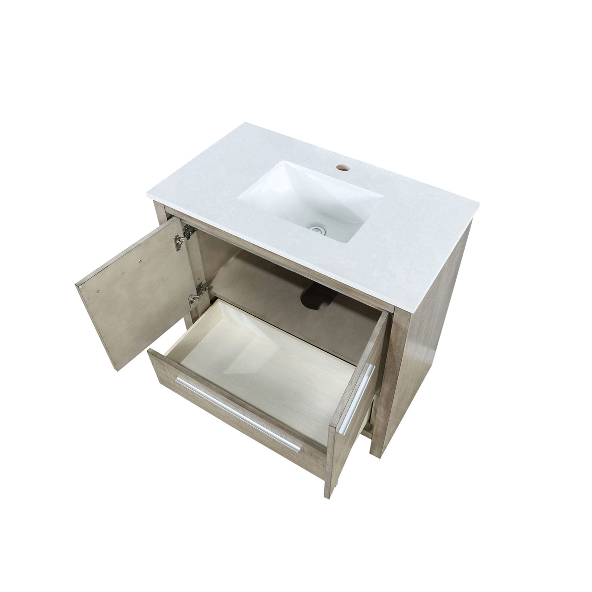 Lexora Lafarre 36 in. Rustic Acacia Single Sink Bath Vanity