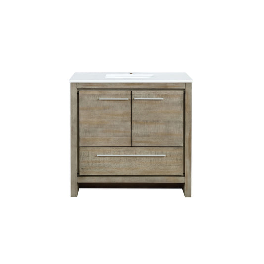 Lexora Lafarre 36 in. Rustic Acacia Single Sink Bath Vanity