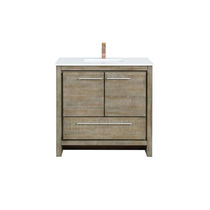 Lexora Lafarre 36 in. Rustic Acacia Single Sink Bath Vanity