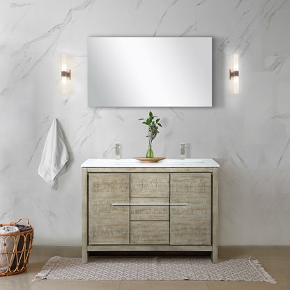 Lexora Lafarre 48 in. Rustic Acacia Double Sink Bath Vanity