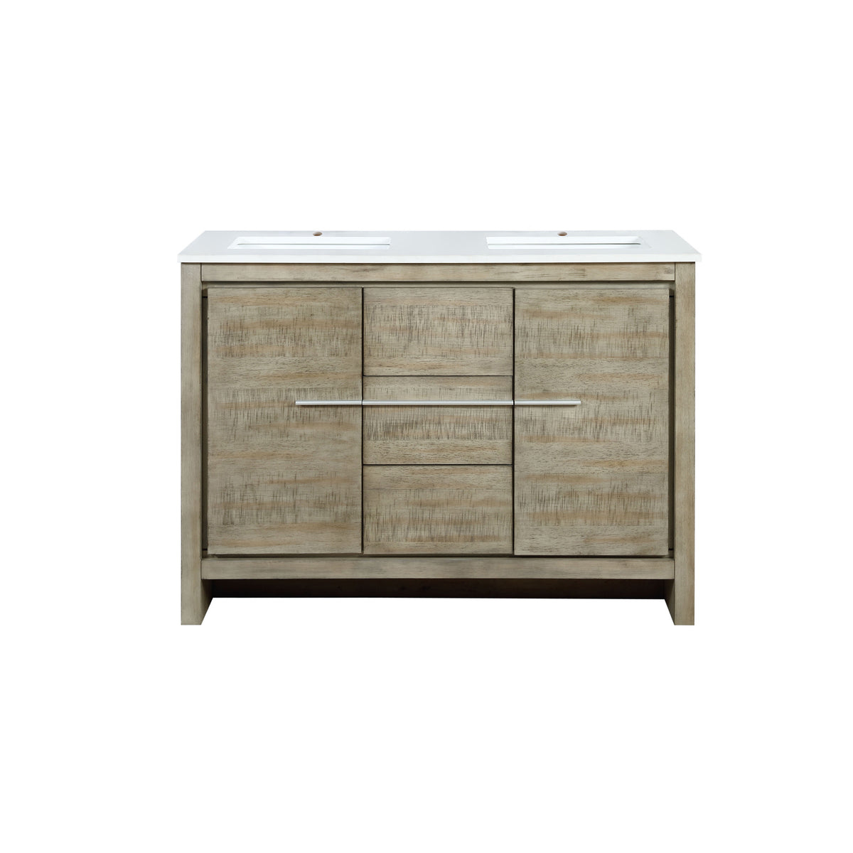 Lexora Lafarre 48 in. Rustic Acacia Double Sink Bath Vanity