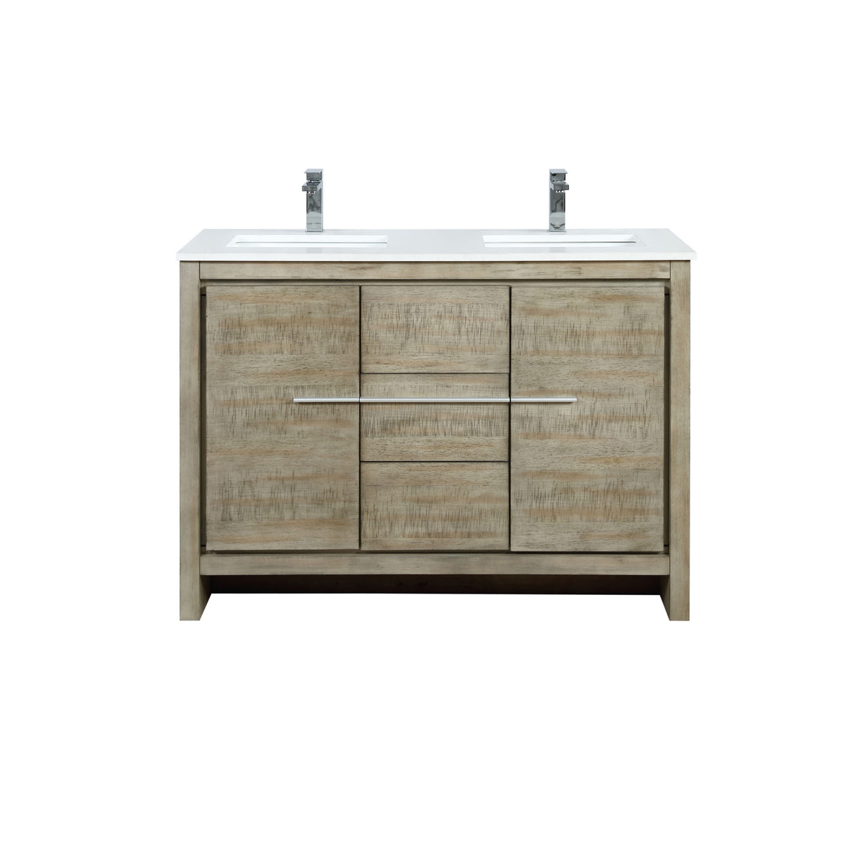 Lexora Lafarre 48 in. Rustic Acacia Double Sink Bath Vanity