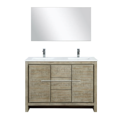 Lexora Lafarre 48 in. Rustic Acacia Double Sink Bath Vanity