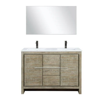 Lexora Lafarre 48 in. Rustic Acacia Double Sink Bath Vanity