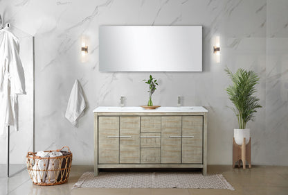 Lexora Lafarre 60 in. Rustic Acacia Double Sink Bath Vanity