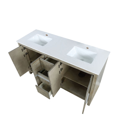 Lexora Lafarre 60 in. Rustic Acacia Double Sink Bath Vanity