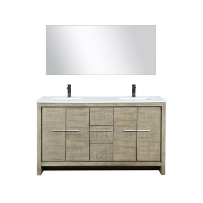 Lexora Lafarre 60 in. Rustic Acacia Double Sink Bath Vanity