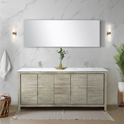 Lexora Lafarre 72 in. Rustic Acacia Double Sink Bath Vanity