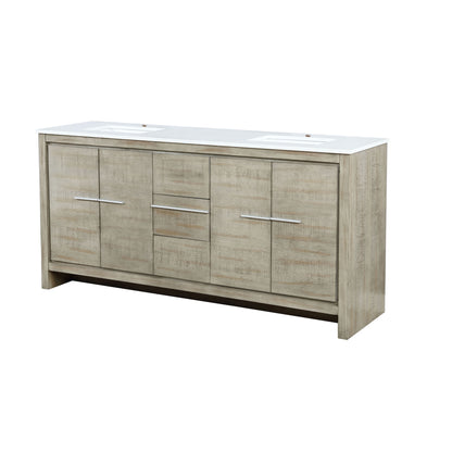 Lexora Lafarre 72 in. Rustic Acacia Double Sink Bath Vanity