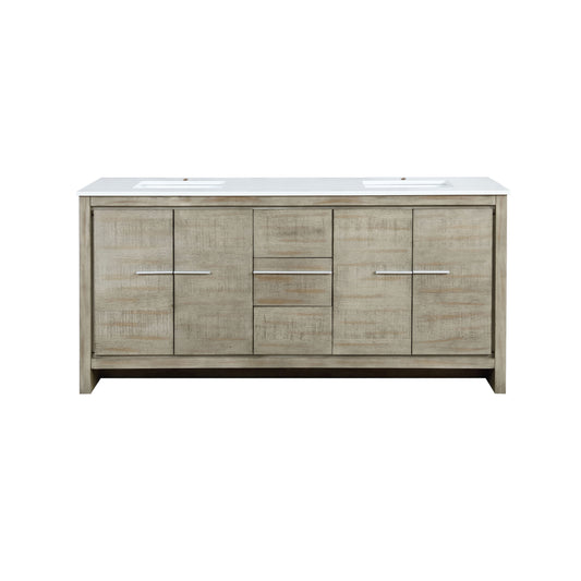 Lexora Lafarre 72 in. Rustic Acacia Double Sink Bath Vanity