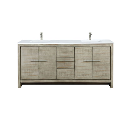Lexora Lafarre 72 in. Rustic Acacia Double Sink Bath Vanity