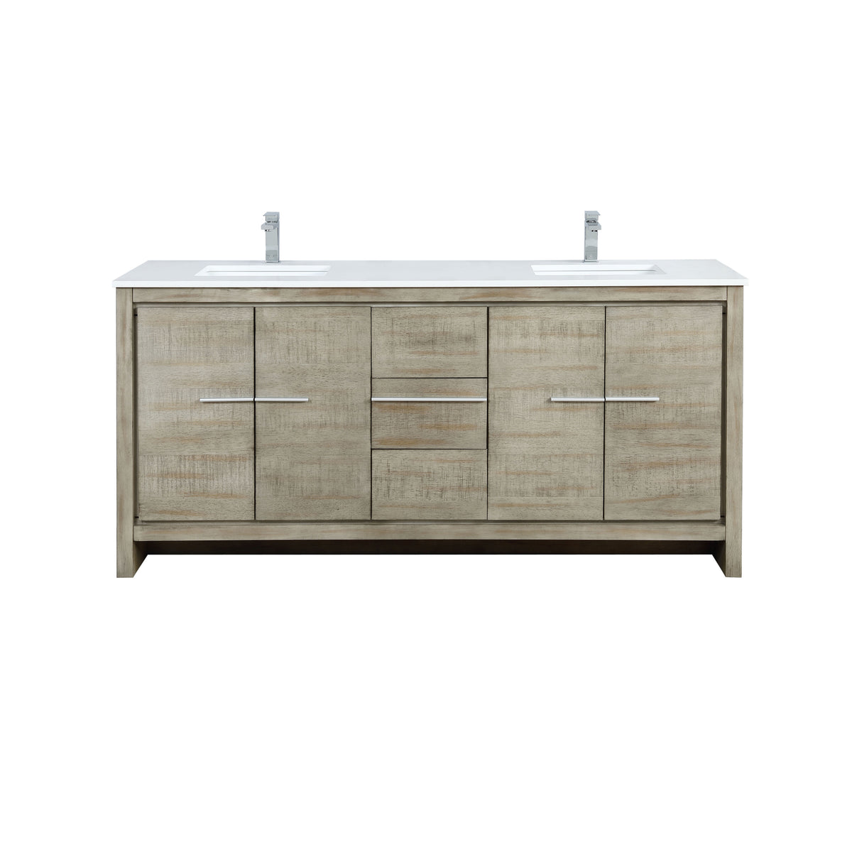 Lexora Lafarre 72 in. Rustic Acacia Double Sink Bath Vanity