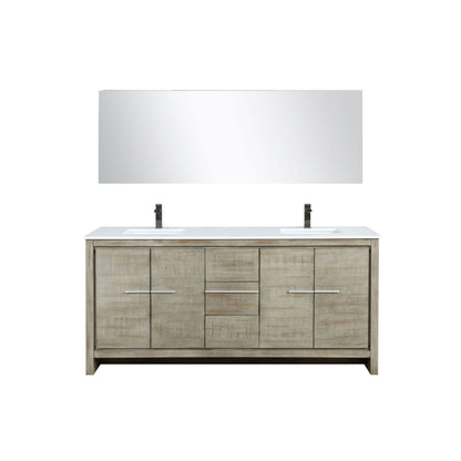 Lexora Lafarre 72 in. Rustic Acacia Double Sink Bath Vanity