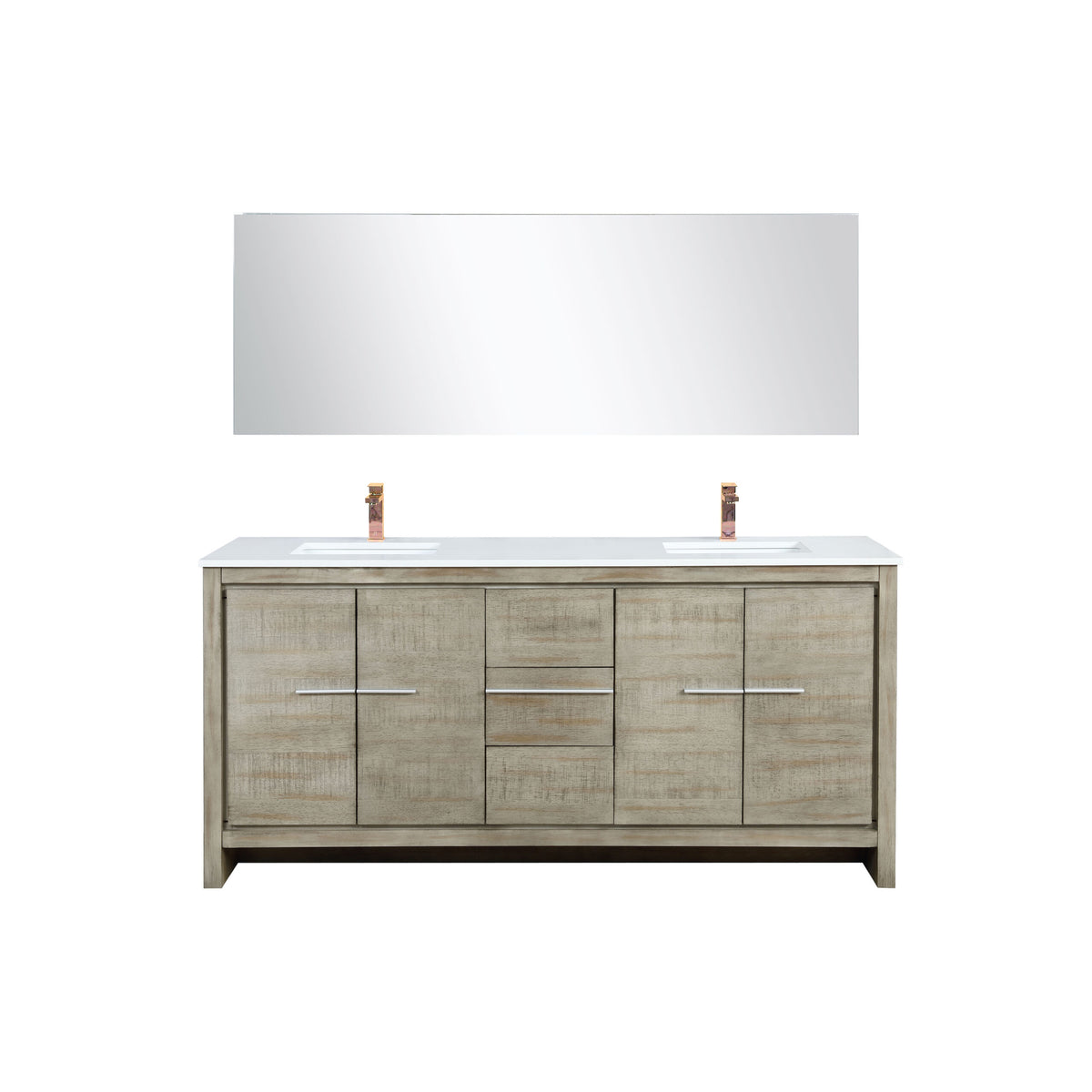 Lexora Lafarre 72 in. Rustic Acacia Double Sink Bath Vanity