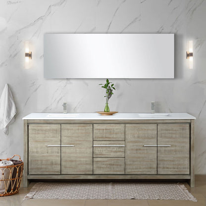 Lexora Lafarre 80 in. Rustic Acacia Double Sink Bath Vanity