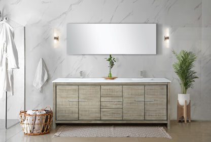 Lexora Lafarre 80 in. Rustic Acacia Double Sink Bath Vanity