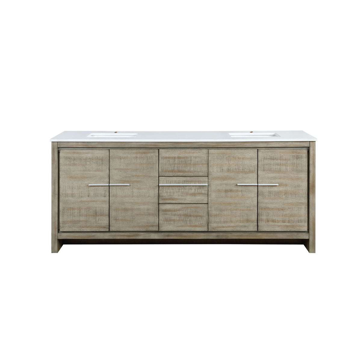 Lexora Lafarre 80 in. Rustic Acacia Double Sink Bath Vanity