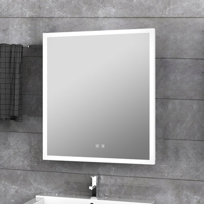 Lexora Aurorium 24 in. W x 28 in. H LED Bathroom Vanity Mirror