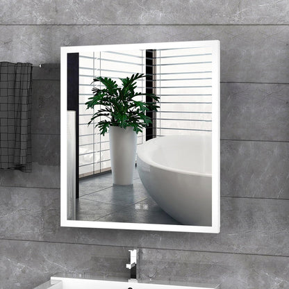 Lexora Aurorium 24 in. W x 28 in. H LED Bathroom Vanity Mirror