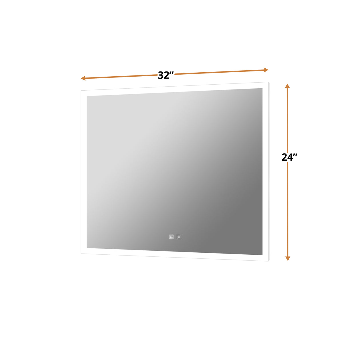 Lexora Aurorium 30 in. W x 28 in. H LED Bathroom Vanity Mirror