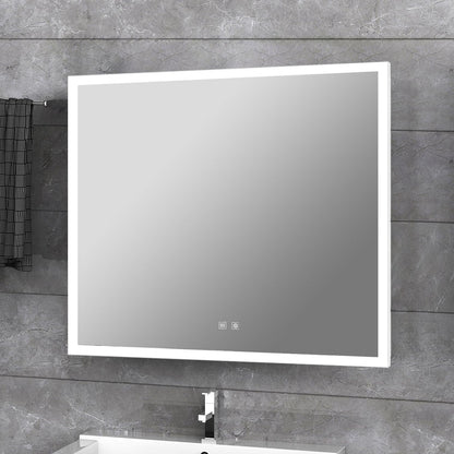 Lexora Aurorium 30 in. W x 28 in. H LED Bathroom Vanity Mirror