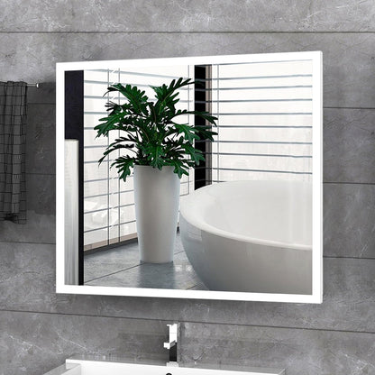 Lexora Aurorium 30 in. W x 28 in. H LED Bathroom Vanity Mirror