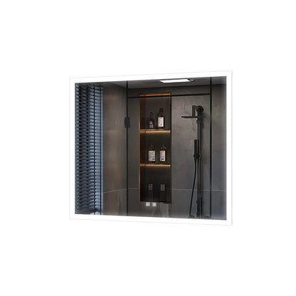 Lexora Aurorium 30 in. W x 28 in. H LED Bathroom Vanity Mirror