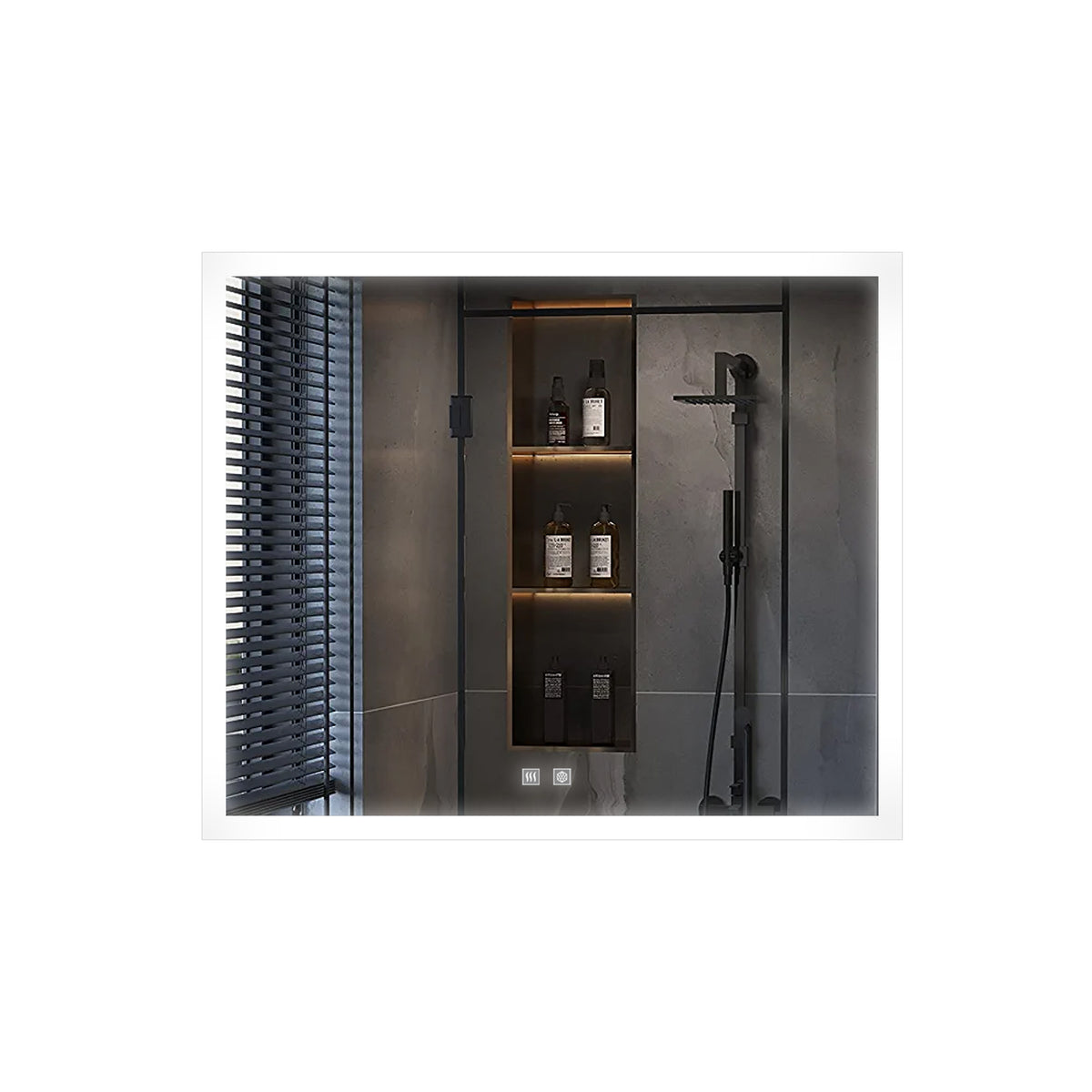 Lexora Aurorium 30 in. W x 28 in. H LED Bathroom Vanity Mirror